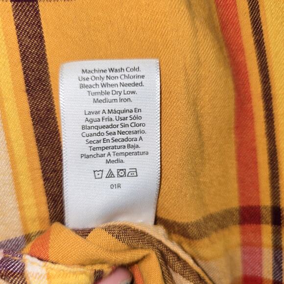 Time and Tru Yellow Plaid Flannel Size 3XL - Picture 4 of 5